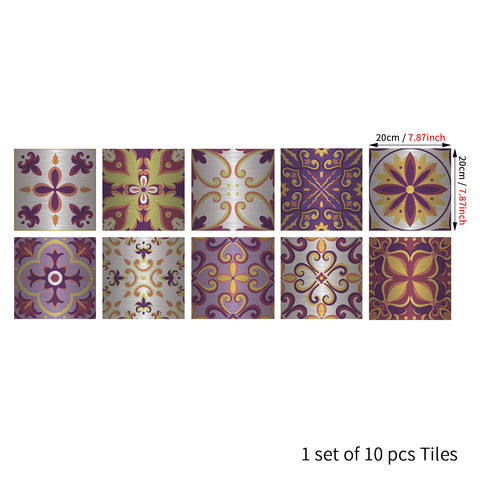 Romantic vortex: a dreamy tile sticker with pink, purple and yellow as the base tone