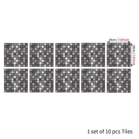 Silver-gray imitation stone: natural luxury tile sticker