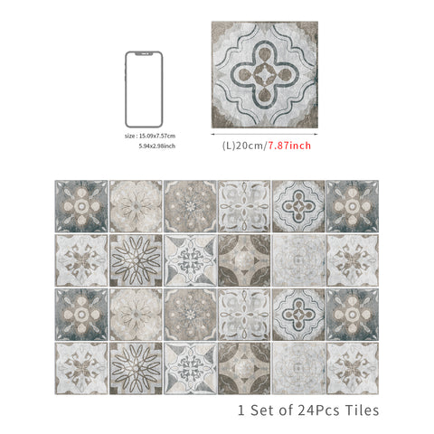 Retro Gray Tile Stickers: Interpretation of Nostalgia and Elegance