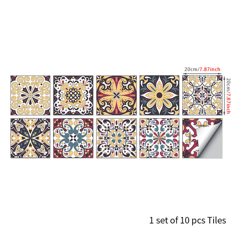 Retro and colorful tone: the artistic style of tile stickers