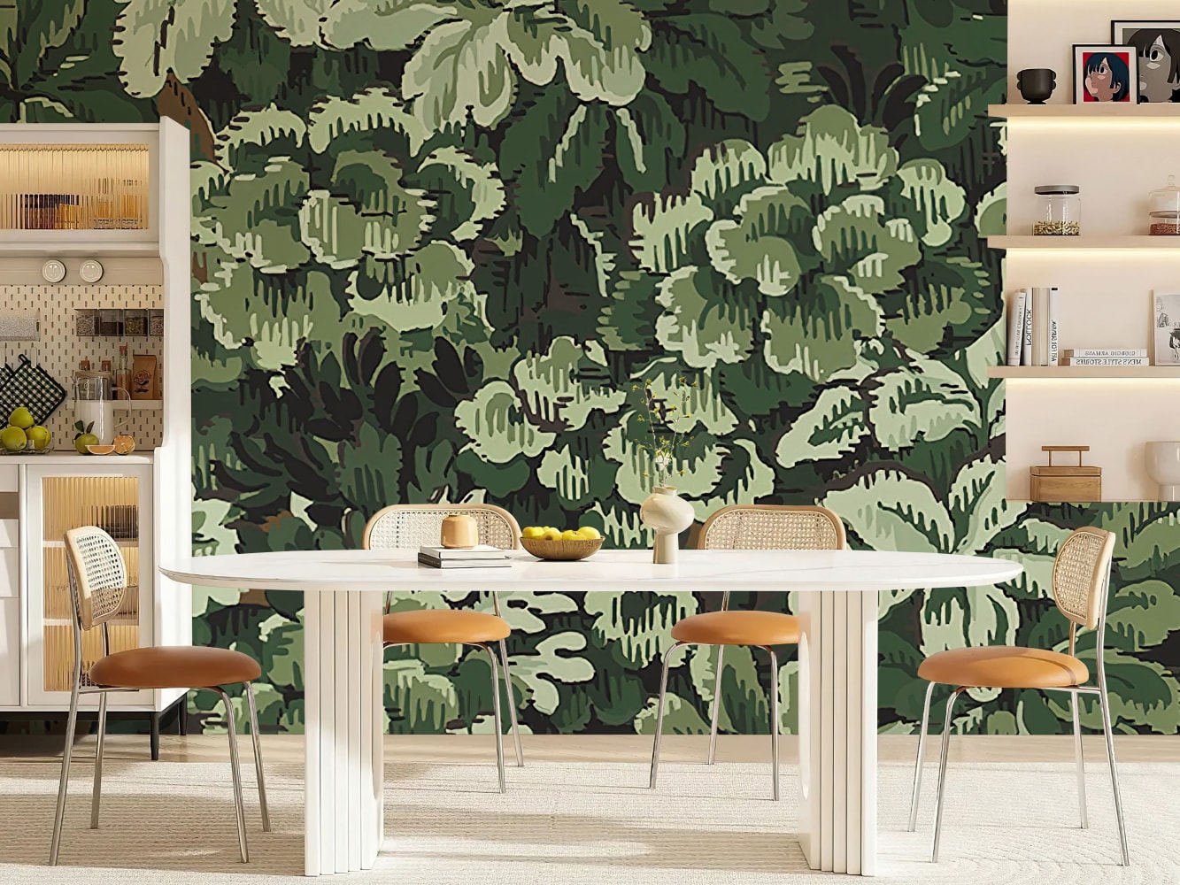 forest aesthetic wallpaper for dining room