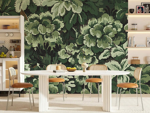 forest aesthetic wallpaper for dining room