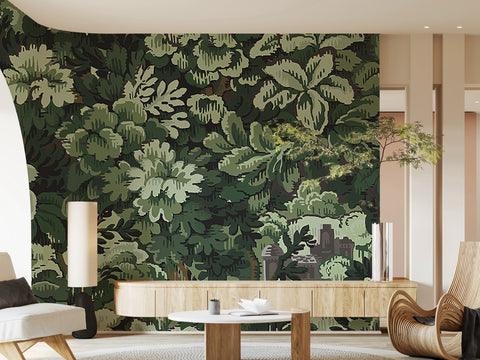 nature forest wallpaper for living room