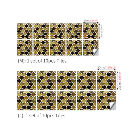 Black and Gold Stone Texture Wallpaper Tiles Stickers Peel and Stick