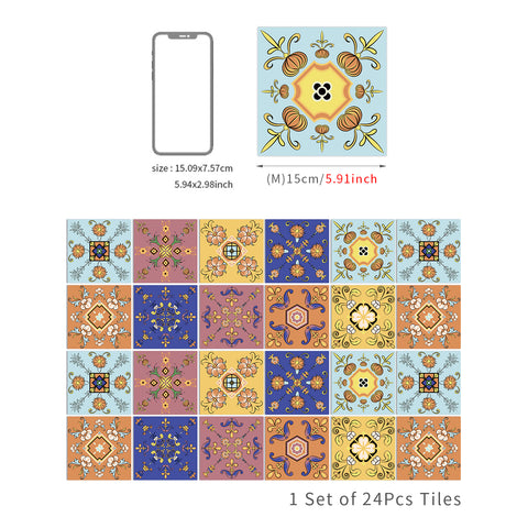 Colorful floral tiles: add vitality to the space