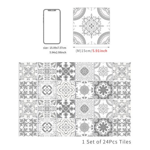 Elegant gray-tone tile sticker: the perfect fusion of simplicity and refinement