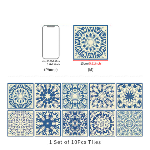 Blue and yellow interweaving: the romantic style of tile stickers