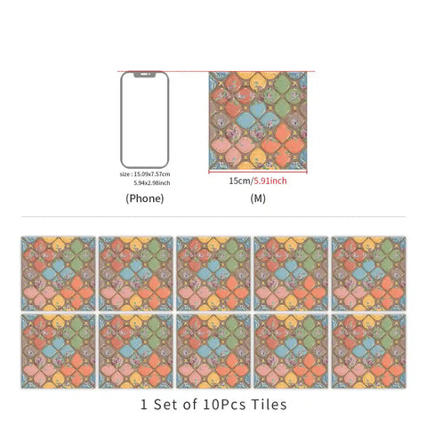 Colorful candy colors: the sweet fantasy of tile stickers