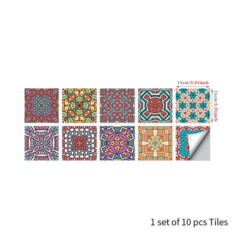 Colorful colors: the ethnic charm of tile stickers