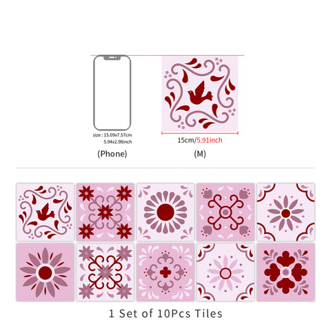 Romantic pink rhyme: the sweet style of tile stickers