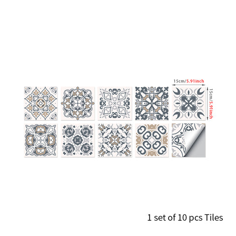 Light gray-brown tone: the retro elegance of tile stickers