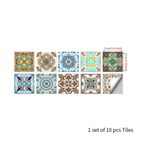 Colorful retro style: the artistic feelings of tile stickers