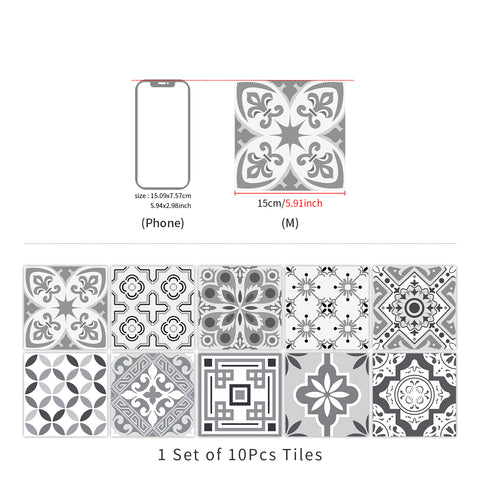 Simple gray rhyme: the modern style of tile stickers