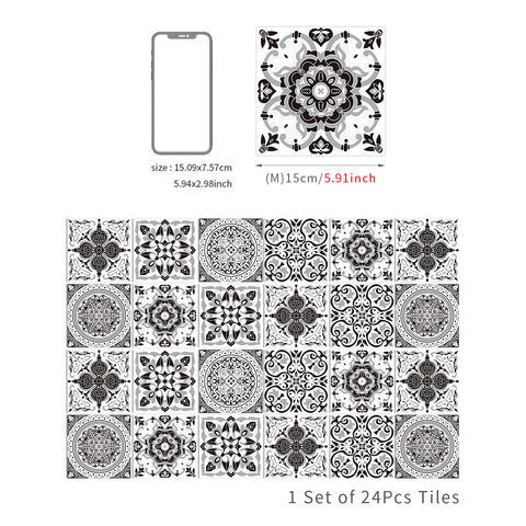 Black and white fashionable tile stickers: interpreting the eternal charm of classics