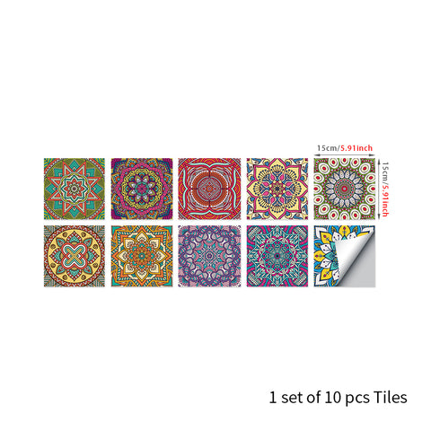 Gorgeous ethnic style: the art carnival of tile stickers