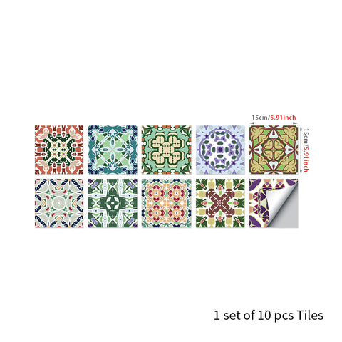 Colorful retro style: the artistic charm of tile stickers