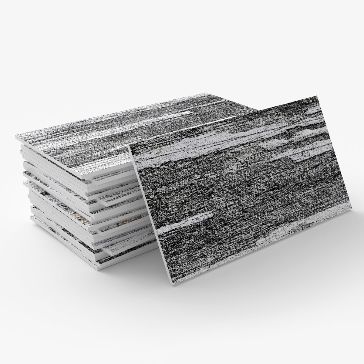 Gray Wood Effect PET Foam Tile Stickers