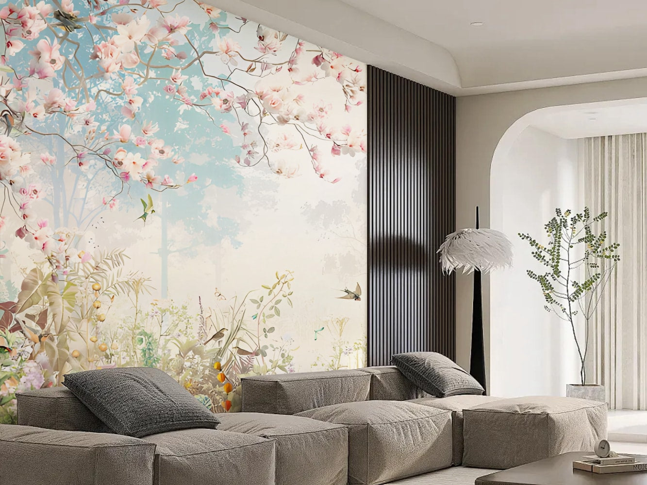 forest wallpaper mural for livingroom