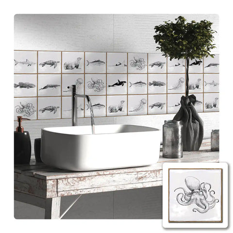 Provence Butterfly Wall Tile Stickers - Stylish Peel and Stick Decals, Residue-Free, Set of 10, Perfect for Kitchen and Bathroom Decor