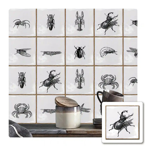 Provence Butterfly Wall Tile Stickers - Stylish Peel and Stick Decals, Residue-Free, Set of 10, Perfect for Kitchen and Bathroom Decor