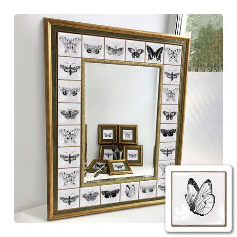 Provence Butterfly Wall Tile Stickers - Stylish Peel and Stick Decals, Residue-Free, Set of 10, Perfect for Kitchen and Bathroom Decor