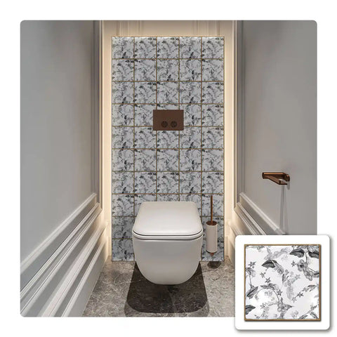 Provence Style Wall Tile Stickers High-Quality Peel and Stick, Removable and Waterproof, Set of 10, Perfect for Kitchen and Bathroom