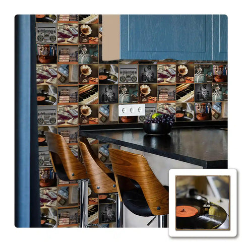 Create a Cozy Atmosphere with Coffee Bean Pattern Brick Decals Easy Peel and Stick Coffee Wall Stickers  for Kitchen, Bathroom, and Living Room