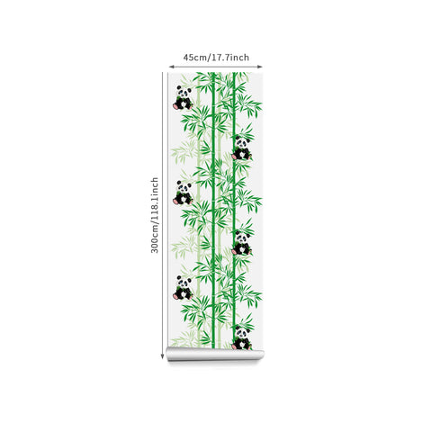 Adorable Panda Forest Wallpaper - Fresh Green Bamboo and Playful Pandas in a Cheerful Design