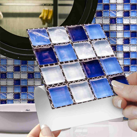 DIY Peel and Stick Tiles with Crystal Mosaic, Waterproof and Self-Adhesive for Home, Kitchen, and Bathroom
