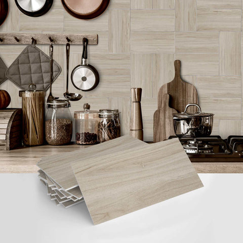 Stick On Wall Tiles for Kitchen Backsplash and Bathroom, Self-Adhesive and Waterproof Tile Stickers  for Easy Home Decor