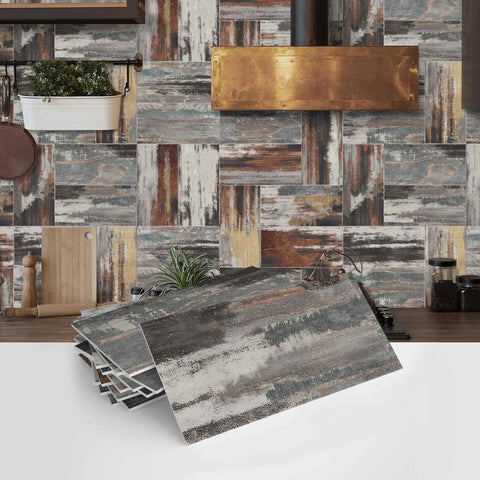 Stick On Wall Tiles for Kitchen Backsplash and Bathroom, Self-Adhesive and Waterproof Tile Stickers  for Easy Home Decor