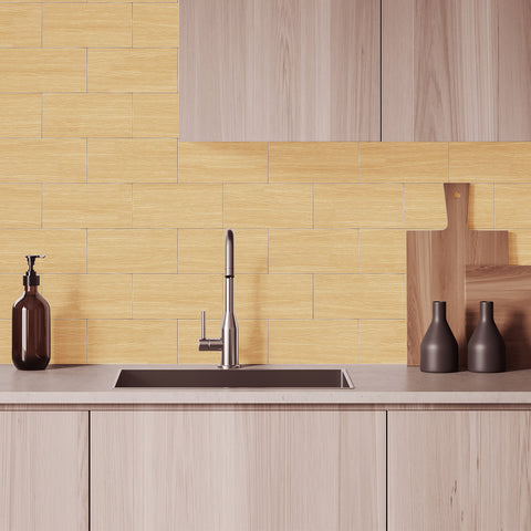 Beige Wallpaper Texture Wood for Kitchen Remodeling