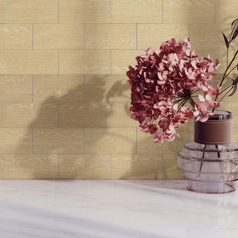 Eco-Friendly Light Wood Grain Wallpaper for Home Renovation