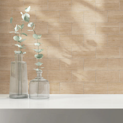 Light Maple Wood Wallpaper for Modern Home Decor