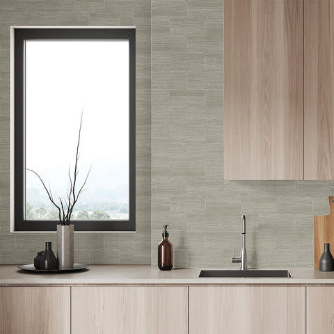 Natural Light Grey Wood Finish Wallpaper - Ideal for Any Room