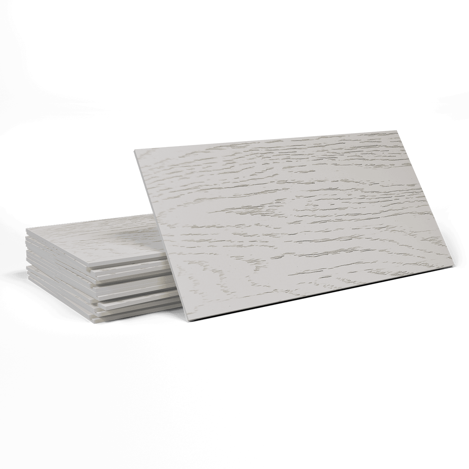 Stylish White  Faux Wood Wallpaper Size-4"×8" 10cm×20cm