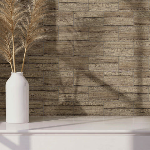 Rustic Beige Wood Grain Wallpaper - Natural Texture for Elegant Interiors