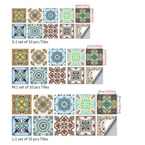 Colorful retro style: the artistic feelings of tile stickers