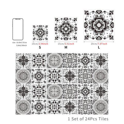 Black and white fashionable tile stickers: interpreting the eternal charm of classics