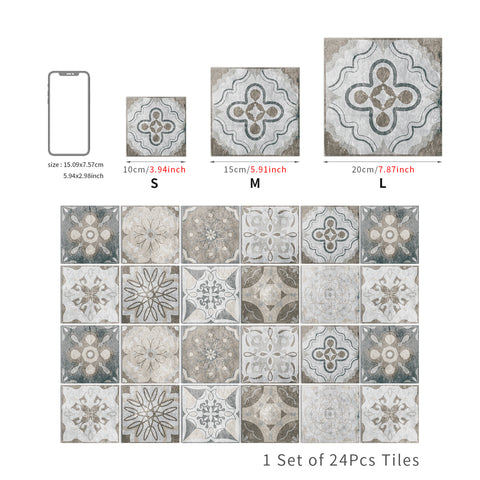 Retro Gray Tile Stickers: Interpretation of Nostalgia and Elegance