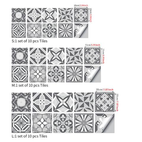 Simple gray tone: the modern art style of tile stickers