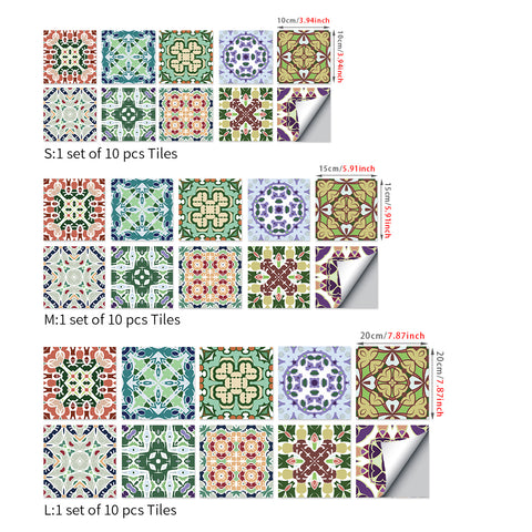 Colorful retro style: the artistic charm of tile stickers