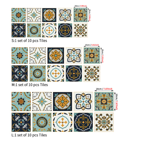 Colorful retro style: the artistic romance of tile stickers