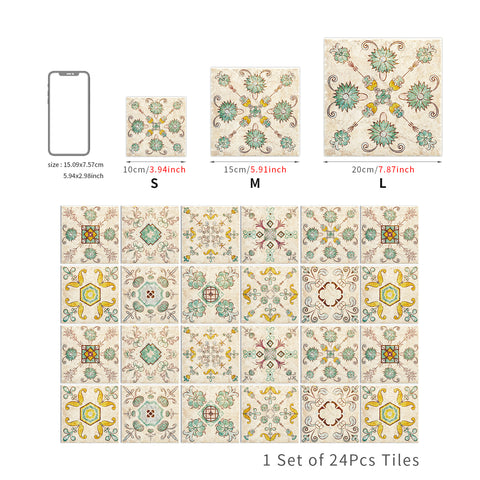 Pastoral style tile stickers: bring natural and fresh beauty to the space