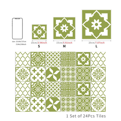 Black and White Geometric Tiles Creative tile stickers