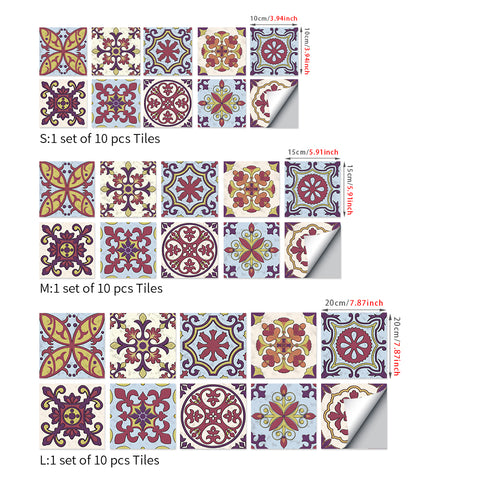 Retro color tone: the artistic romantic style of tile stickers