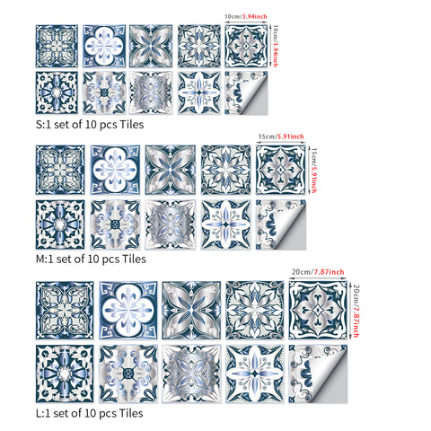 Fresh blue and white: the elegant beauty of tile stickers