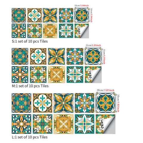 Fresh yellow-green tone: the retro vitality of tile stickers