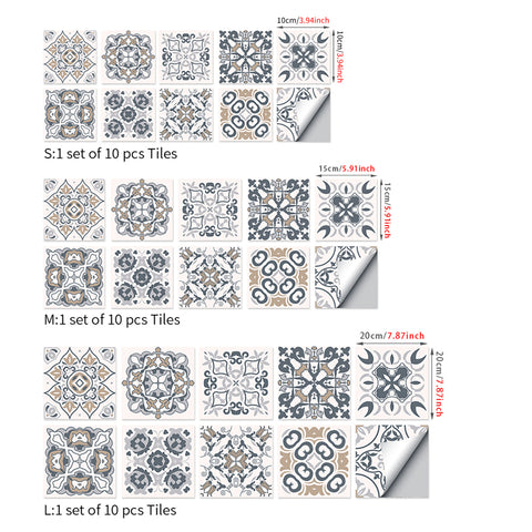 Light gray-brown tone: the retro elegance of tile stickers