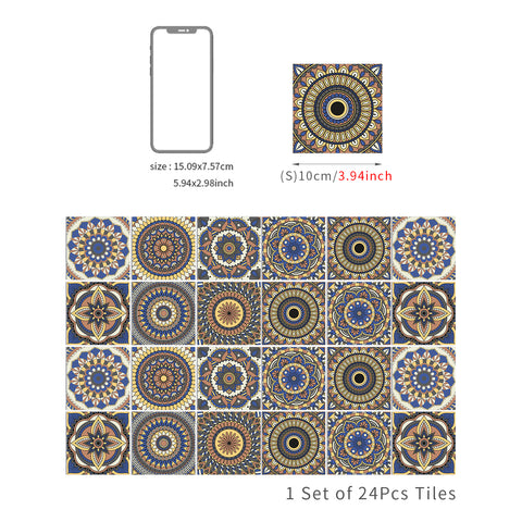 Mandala art tile stickers: a harmonious symphony of colors and patterns